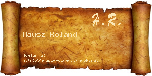 Hausz Roland névjegykártya